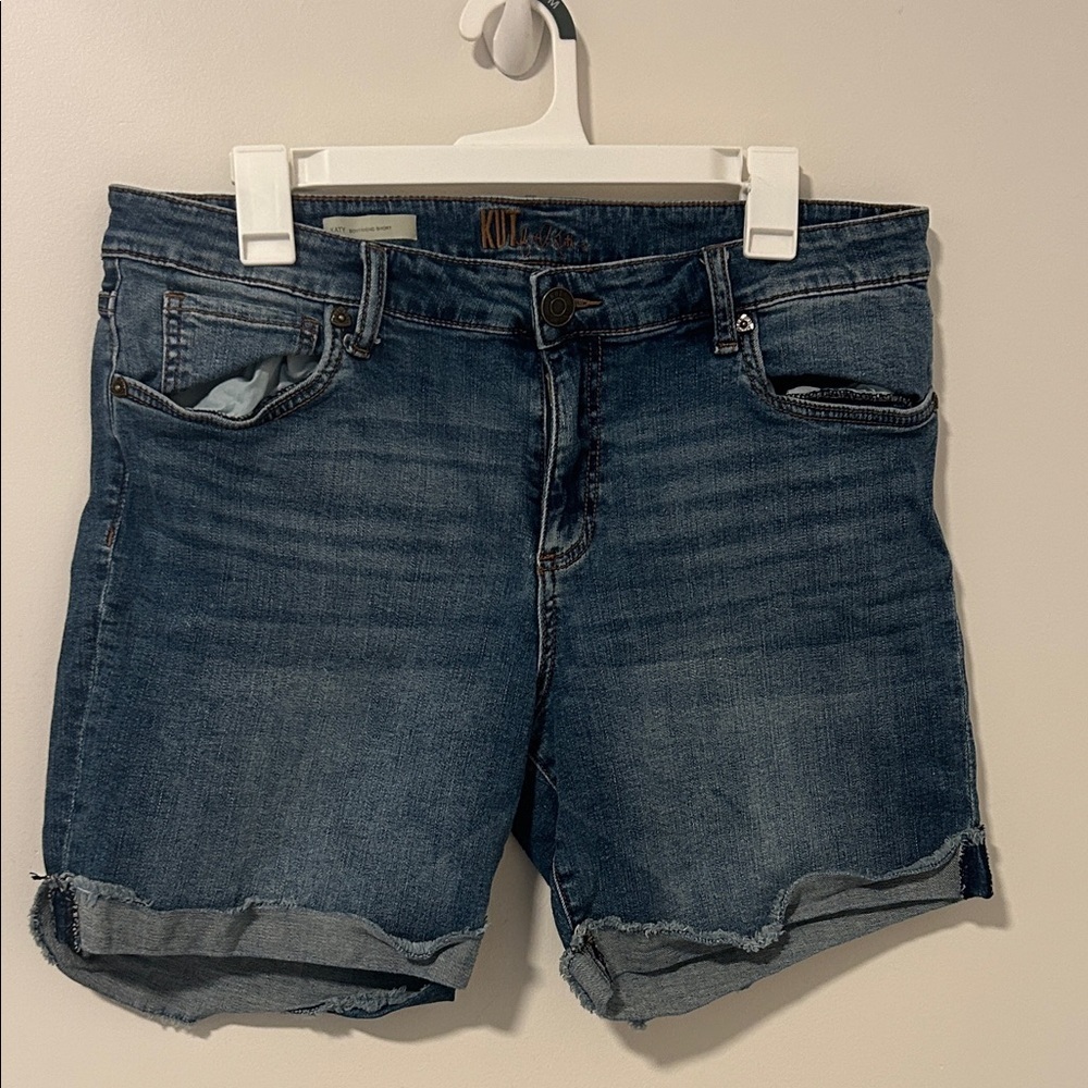 Kut from the Kloth Katy Boyfriend Jean Denim Shorts Size 14